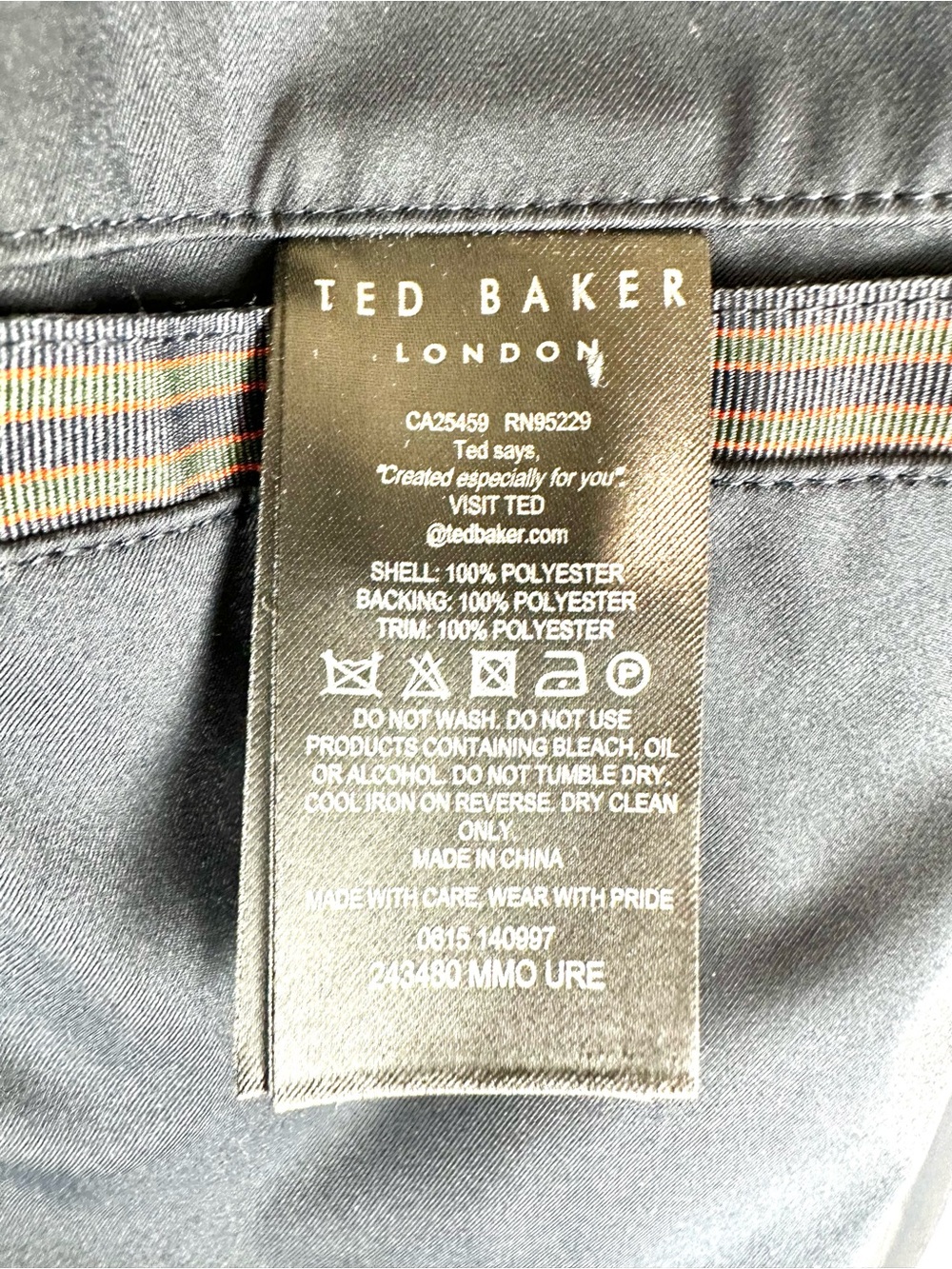 Ted Baker Men's Ure Navy Full Zip Jacket Office Business Casual - Picture 9 of 12